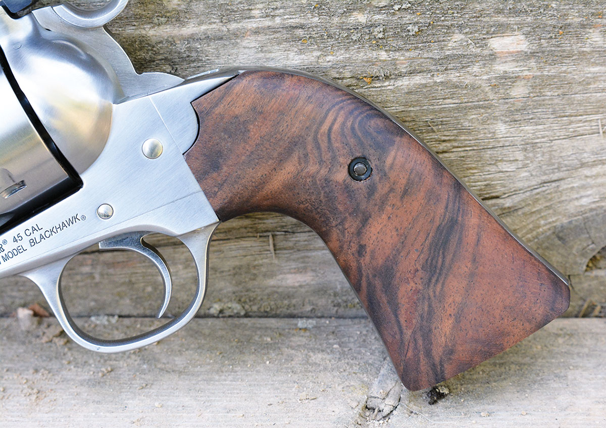 The grips, or stocks, will be made from fancy walnut and are void of Ruger medallions for that custom look.